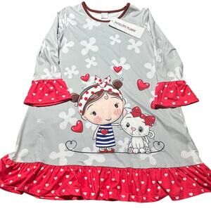 Penelope Plumm  girls size 8 Valentine Days night shirt